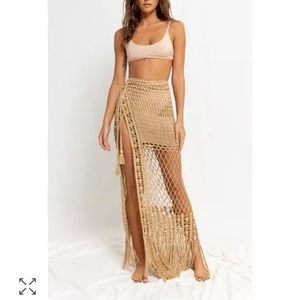 Crochet Maxi Skirt Swim Cover-Up